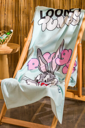 منشفية الشاطئ ผ้านวมลายbugs bunnyพื้นปูลหา海滩巾70x150 product image