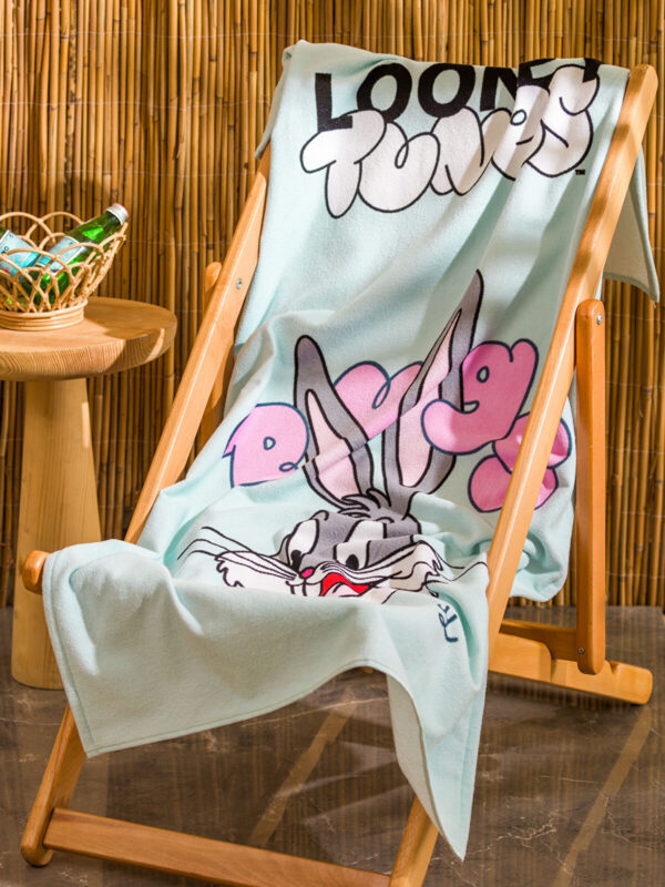 منشفية الشاطئ ผ้านวมลายbugs bunnyพื้นปูลหา海滩巾70x150 product image