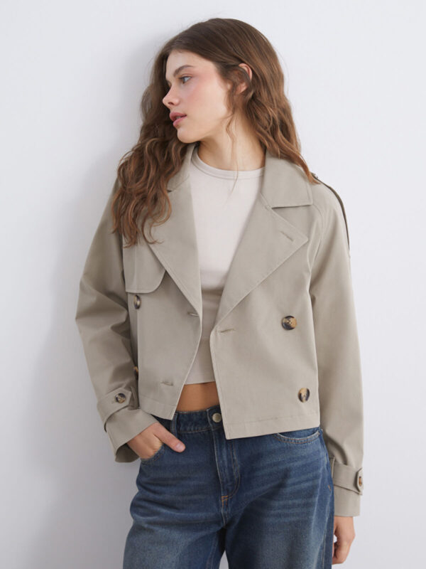 تrench كوت سترة العنق product image