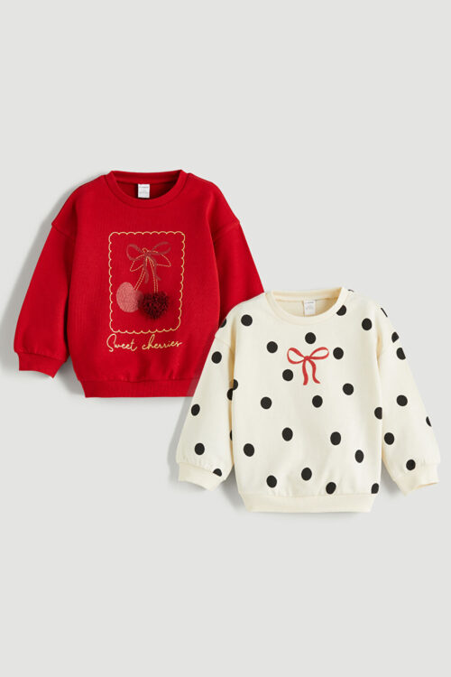 Sweatshirt with Bicycle Collar for Little Girl